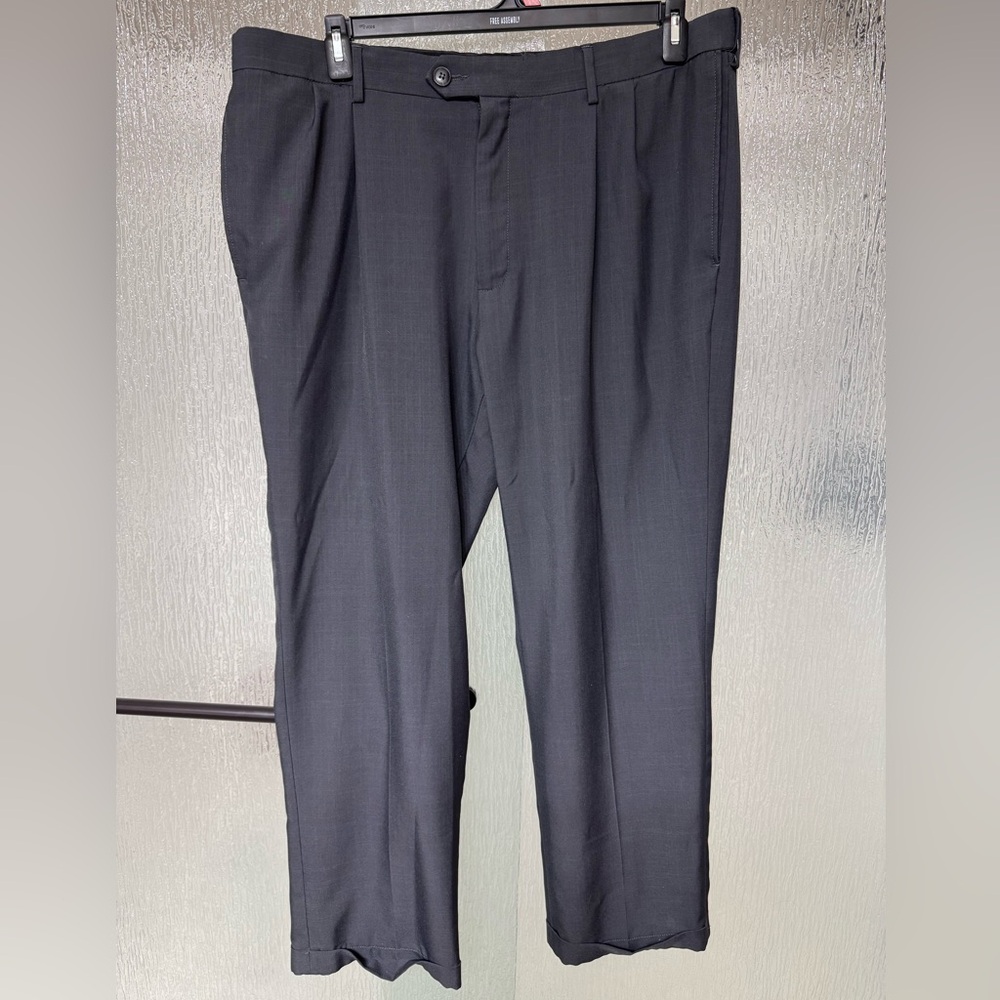 Haggar Men's Slate Dress Pants with Herringbone Lining